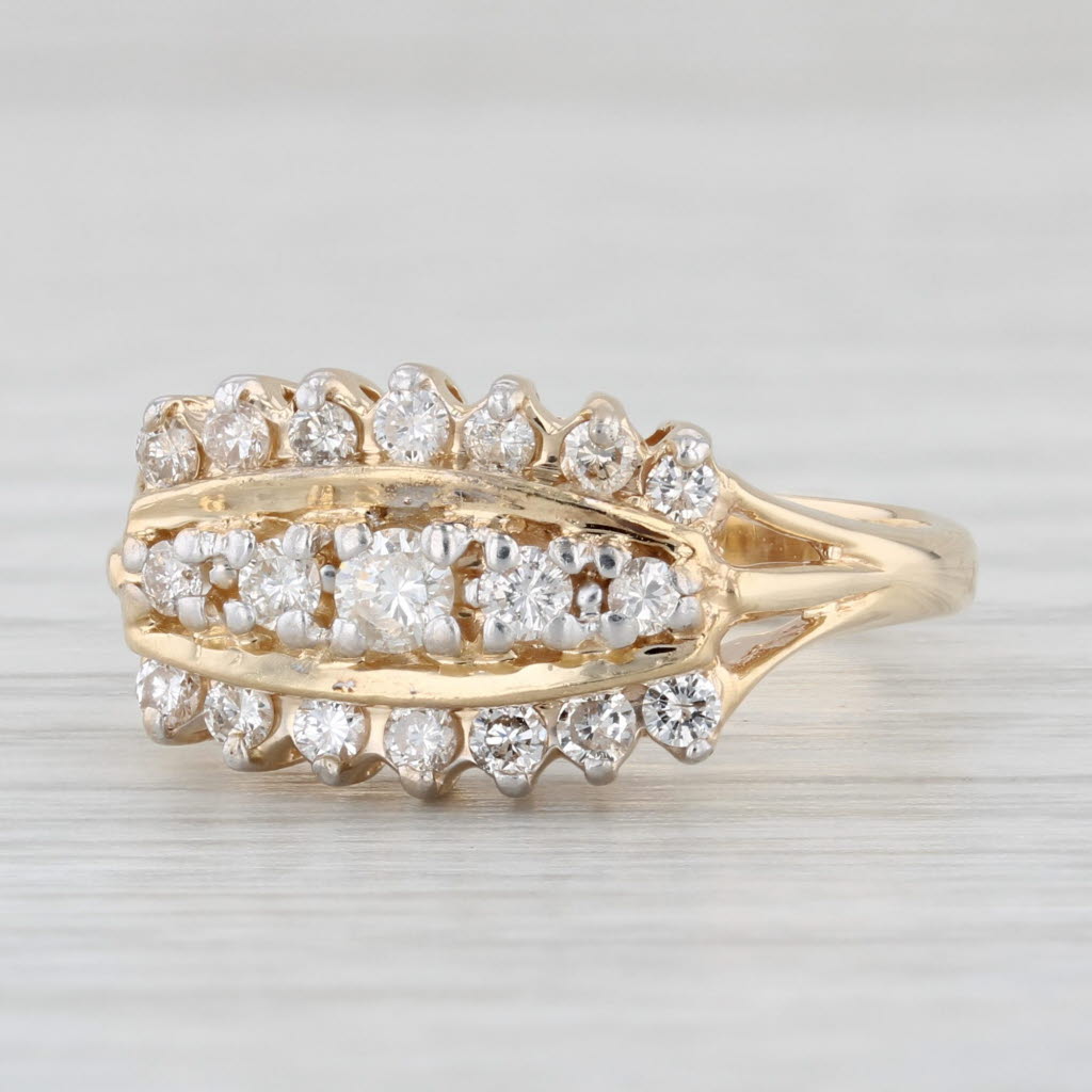 Light Gray 0.49ctw Diamond Ring 14k Yellow Gold Size 7.75