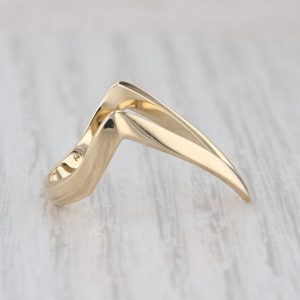 Contoured V Ring 14k Yellow Gold Size 6.75