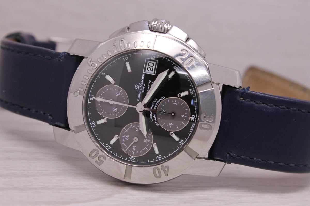 Baume & Mercier Capeland 65352 Mens 41mm Steel Automatic Chronograph Swiss Date