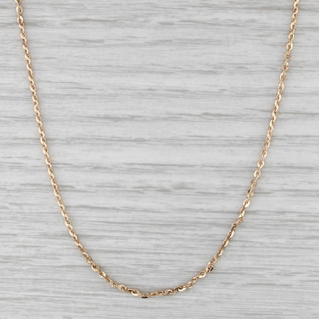 14" Cable Chain Necklace 18k Rose Gold 1.7mm