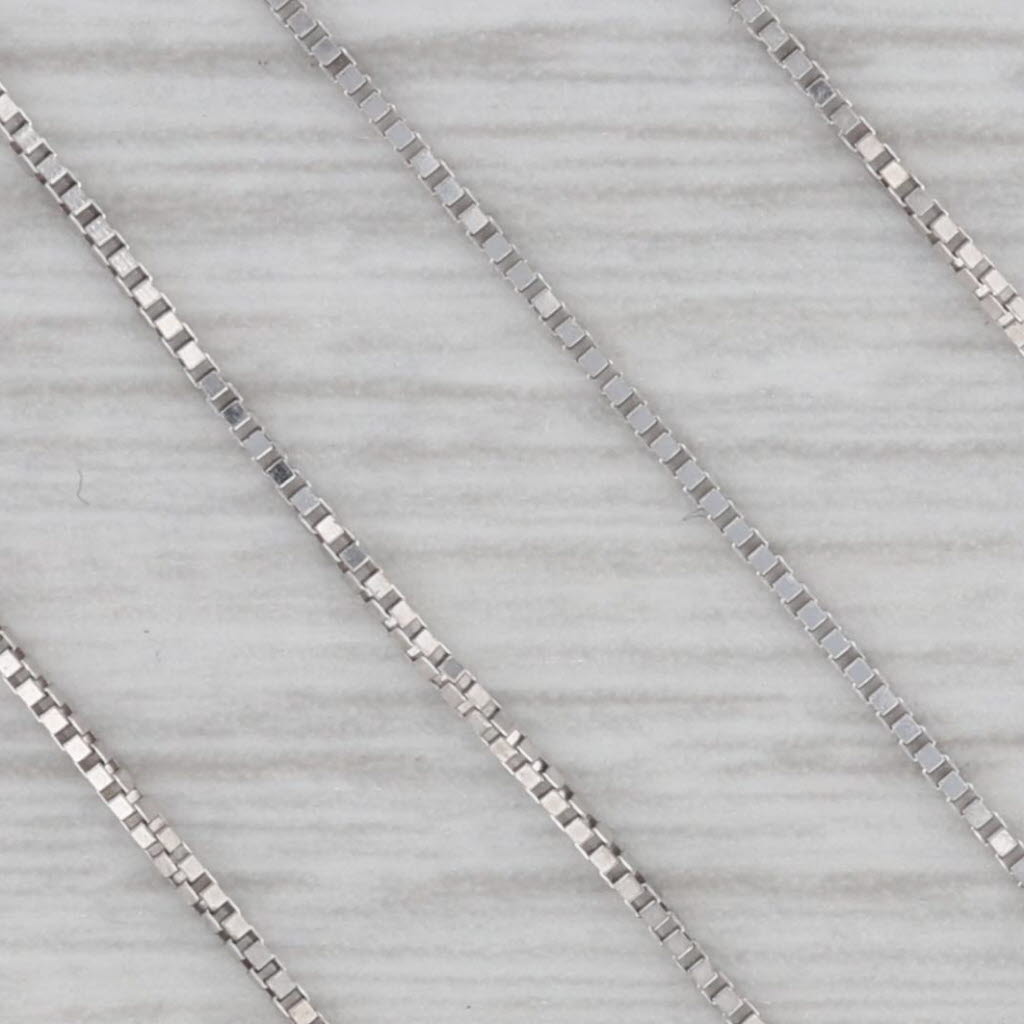 Gray 0.35ctw Diamond 3-Stone Pendant 14k White Gold 16" Box Chain