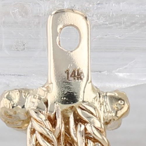 0.26ctw Diamond Fringe Earring Enhancer Dangles 14k Yellow Gold For Studs