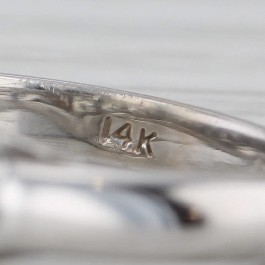 Gray 1.01ctw Princess Diamond 3-Stone Engagement Ring 14k White Gold Size 6.25