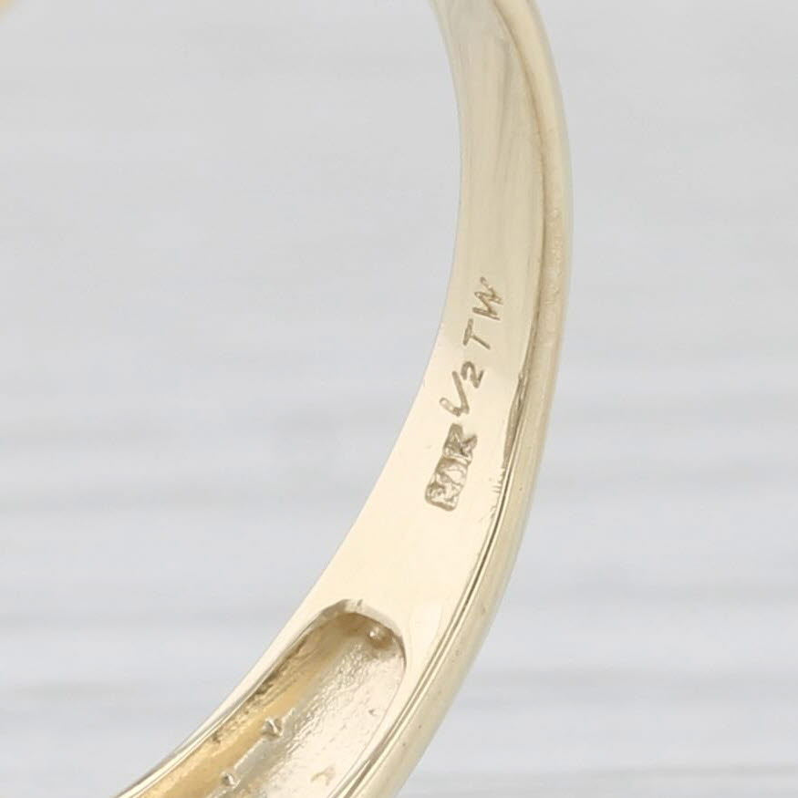 Light Gray 0.23ctw Diamond Cluster Ring 10k Yellow Gold Size 7Cocktail