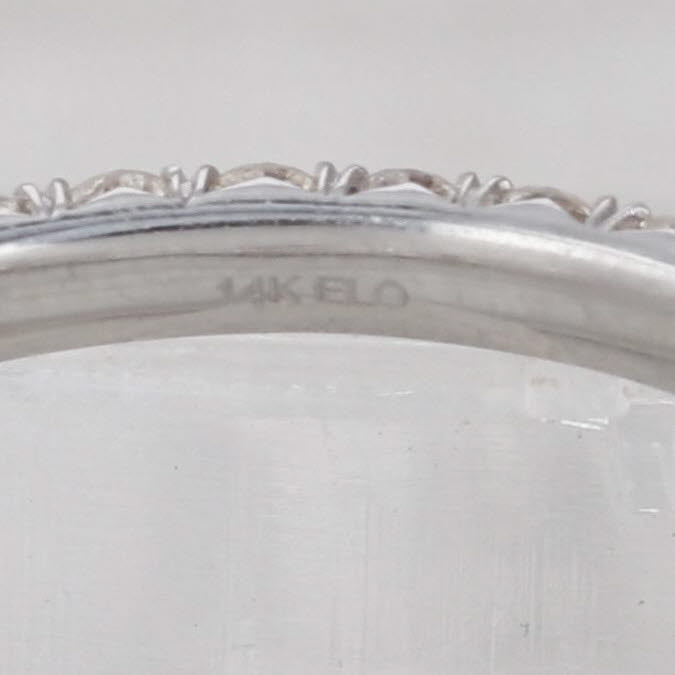 1.36ctw Diamond Inside Out Hoop Earrings 14k White Gold Snap Top Oval Hoops