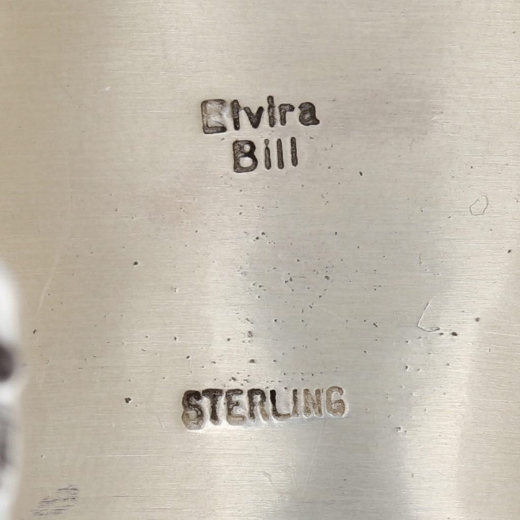 Elvira Bill Navajo Cuff Bracelet Sterling Silver Vintage Native American