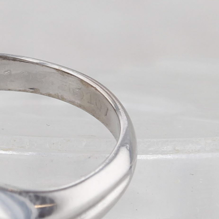 Light Gray Shimmering Brushed Dome Ring 10k White Gold Size 6.25