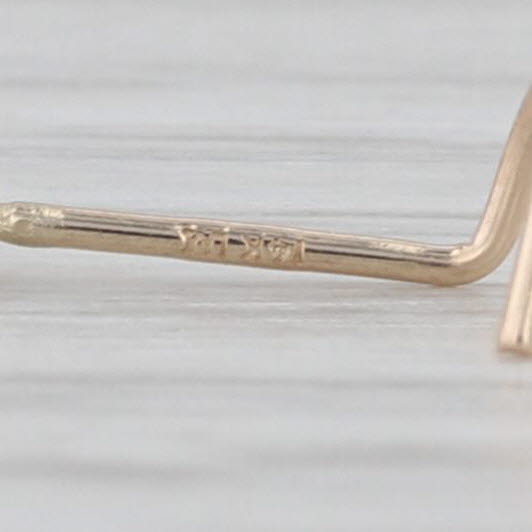 New Diamond Nose Piercing Stud 14k Yellow Gold Round Solitaire Curved Post 2