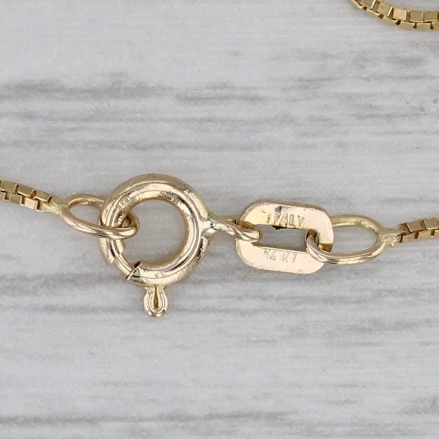 Gray Diamond Open Heart Pendant Necklace 14k Yellow Gold 23.75" Box Chain