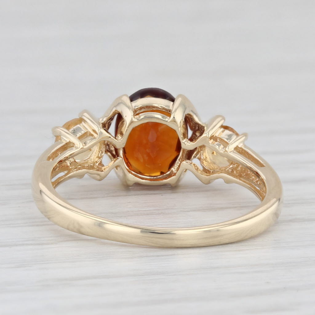 Light Gray 1.60ct Maderia Citrine Ring 14k Yellow Gold Size 7.25