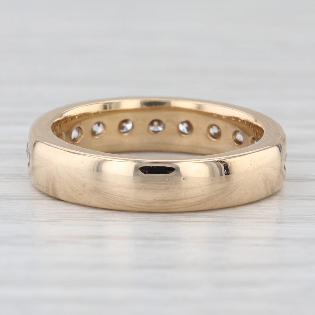 0.90ctw Channel Set Diamond Band 14k Gold Size 6.75-7 Wedding Ring Stackable