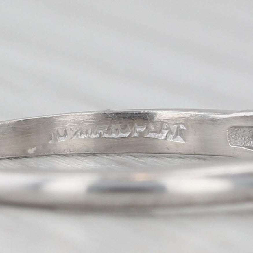 Gray 0.26ctw Diamond Wedding Anniversary Band Platinum Ring Size 6