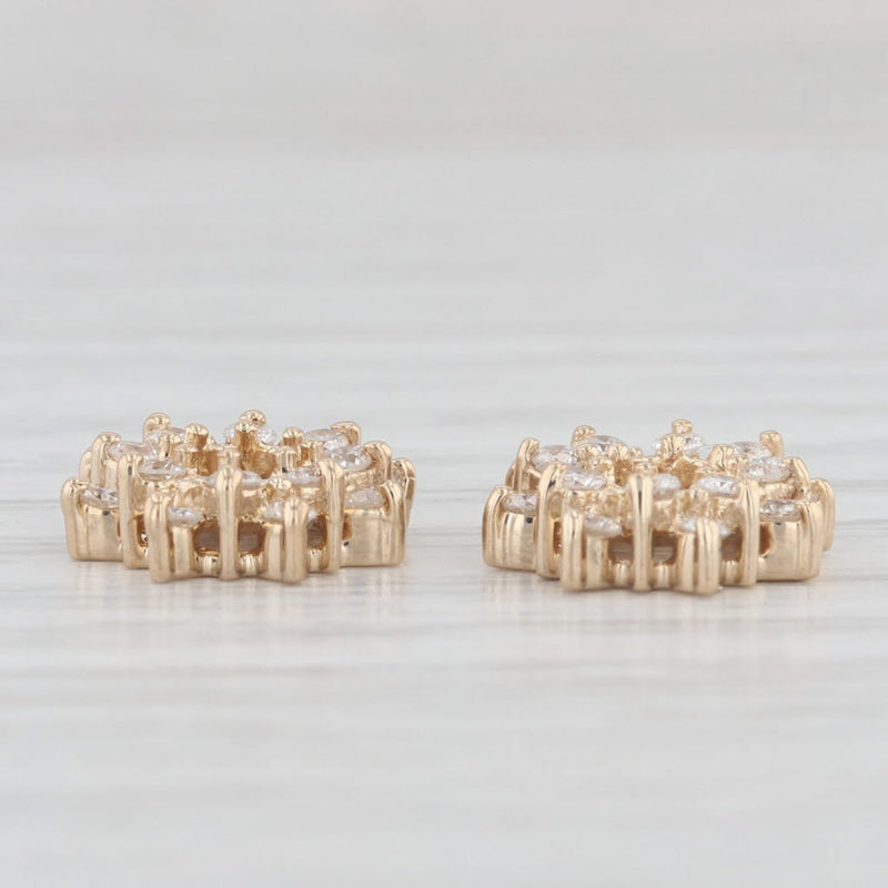 0.60ctw Diamond Earring Enhancers 14k Yellow Gold for Stud Earrings