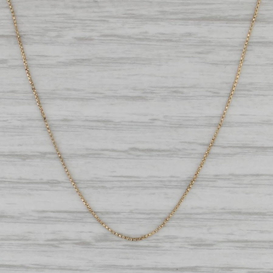 Fine Box Chain Necklace 14k Yellow Gold 19.25" 0.5mm