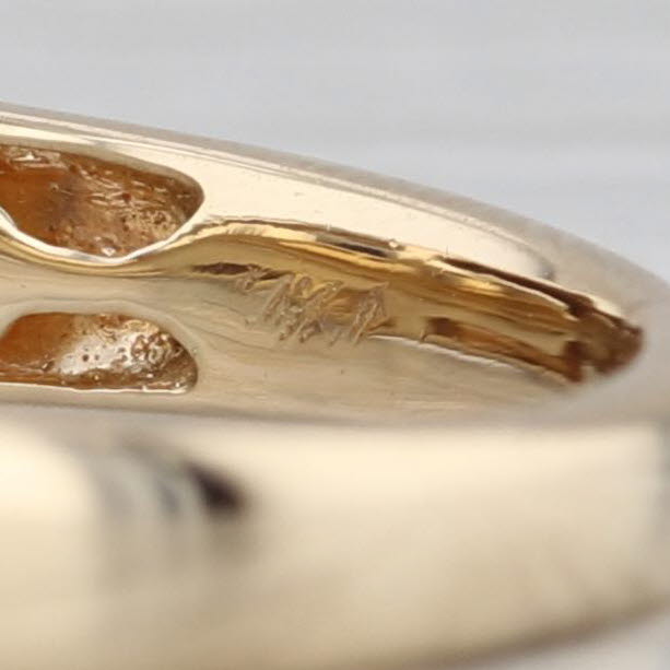 0.23ctw Diamond Men's Wedding Band 14k Yellow Gold Size 12.5 Ring
