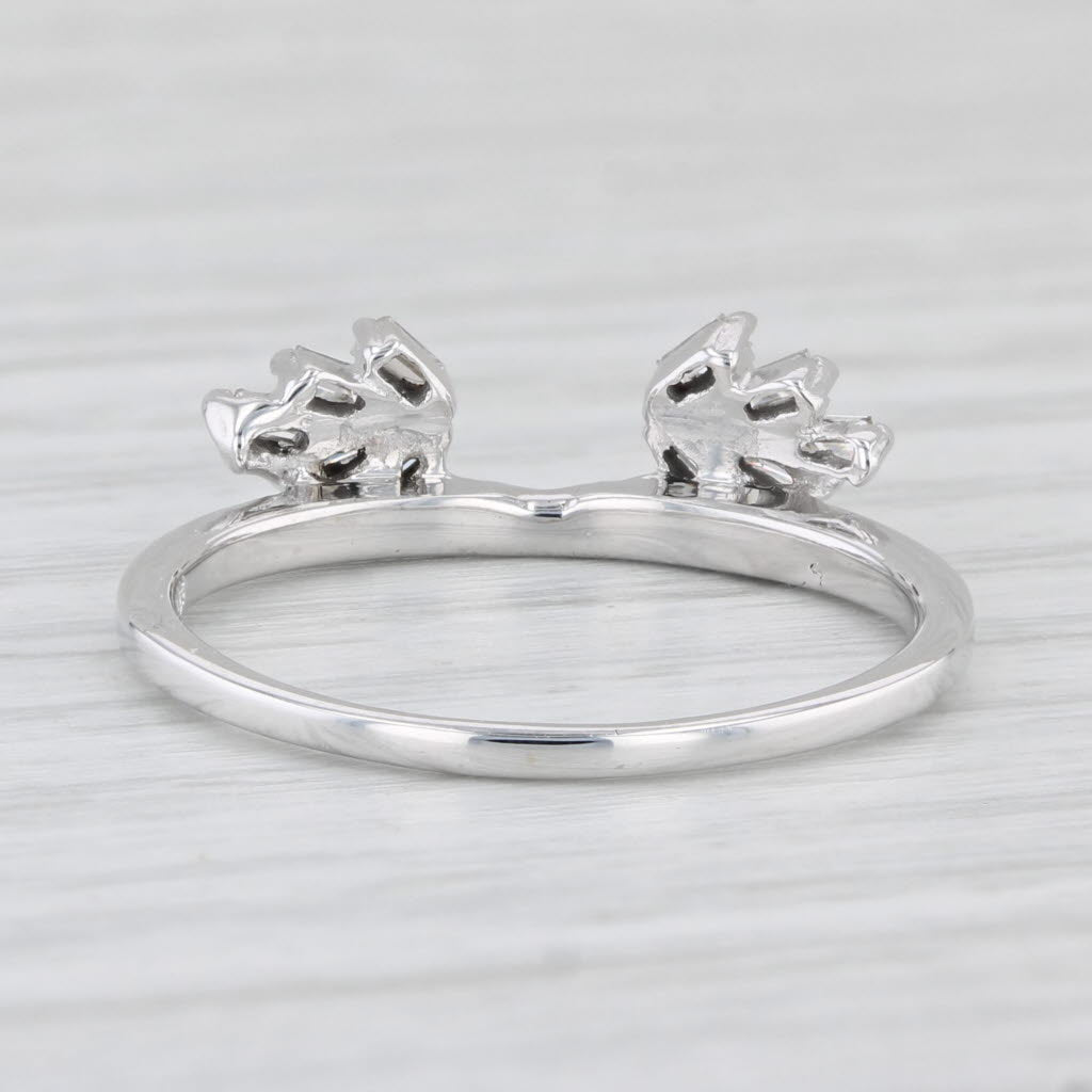 Light Gray 0.22ctw Diamond Ring Jacket Guard 14k White Gold Size 7.25 Wedding Band
