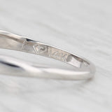 Vintage 0.38ctw Diamond Princess Ring 14k White Gold Size 3.75 Halo 3-Stone
