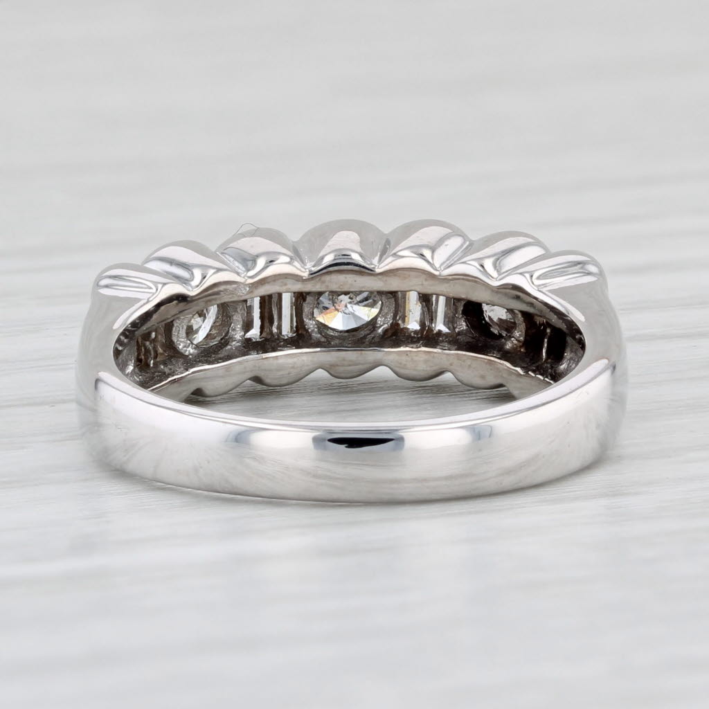 Light Gray 1ctw Diamond Ring 14k White Gold Wedding Anniversary Band Size 7