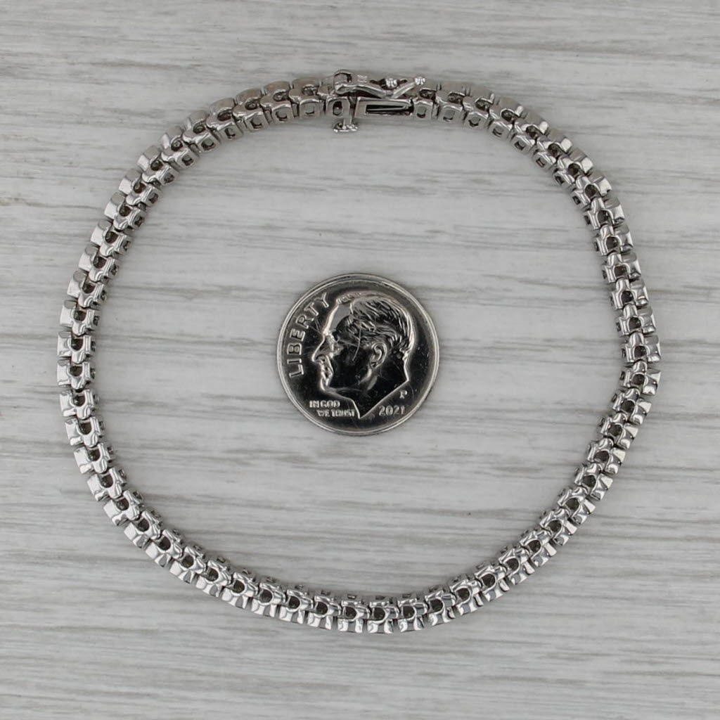 2.50ctw Diamond Tennis Bracelet 14k White Gold 7" 3.6 mm