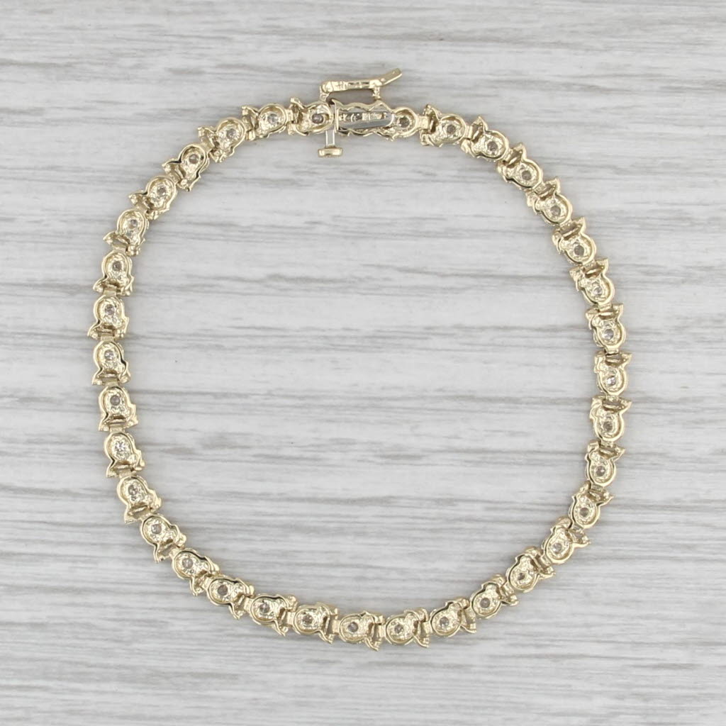 7" Diamond Tennis Bracelet 10k Yellow Gold 4.7mm