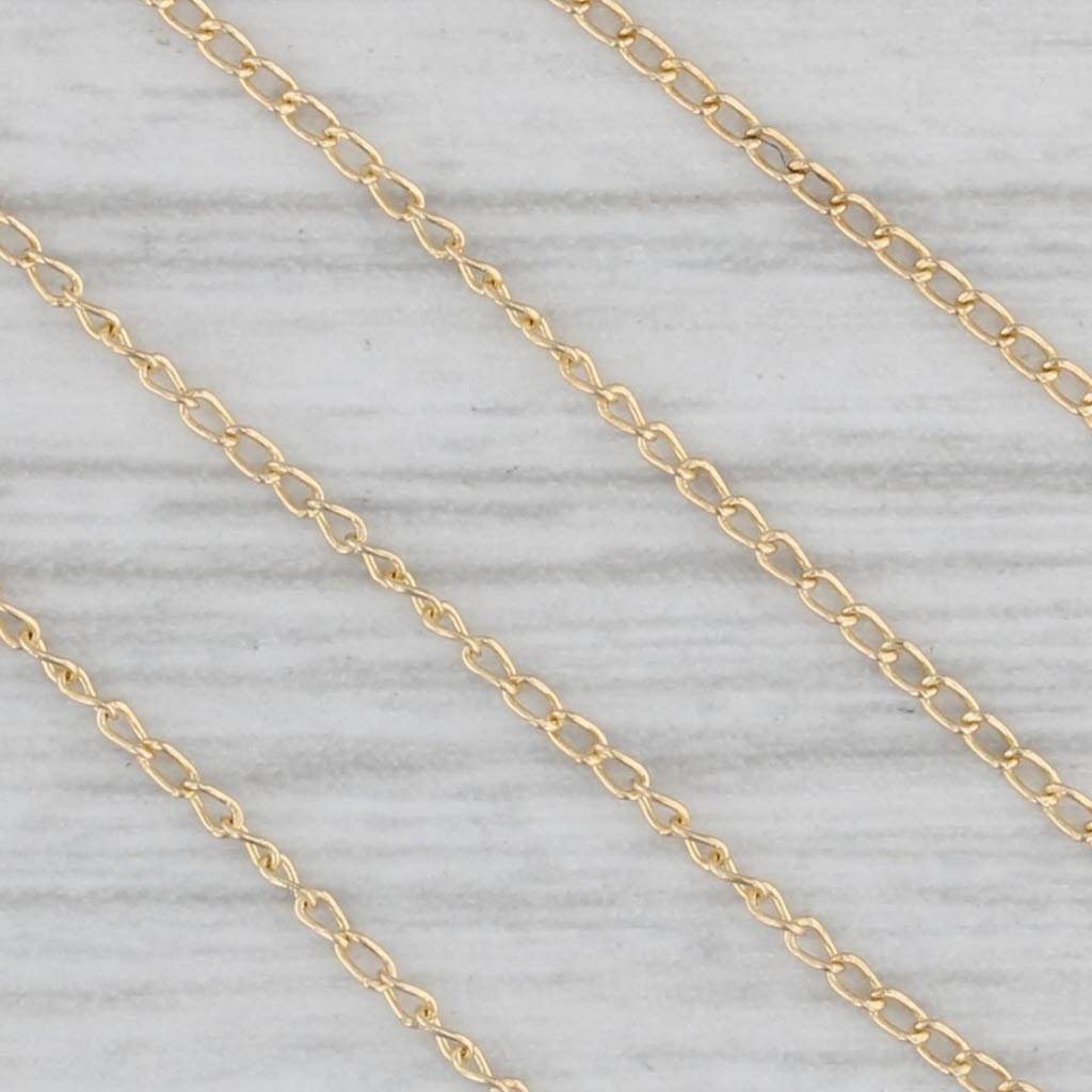 Gray 1ct Amethyst Pendant Necklace 14k Yellow Gold Curb Chain Diamond Accents 17.75"