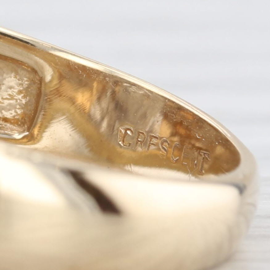 Light Gray Diamond Halo Ring 14k Yellow Gold Size 9.5