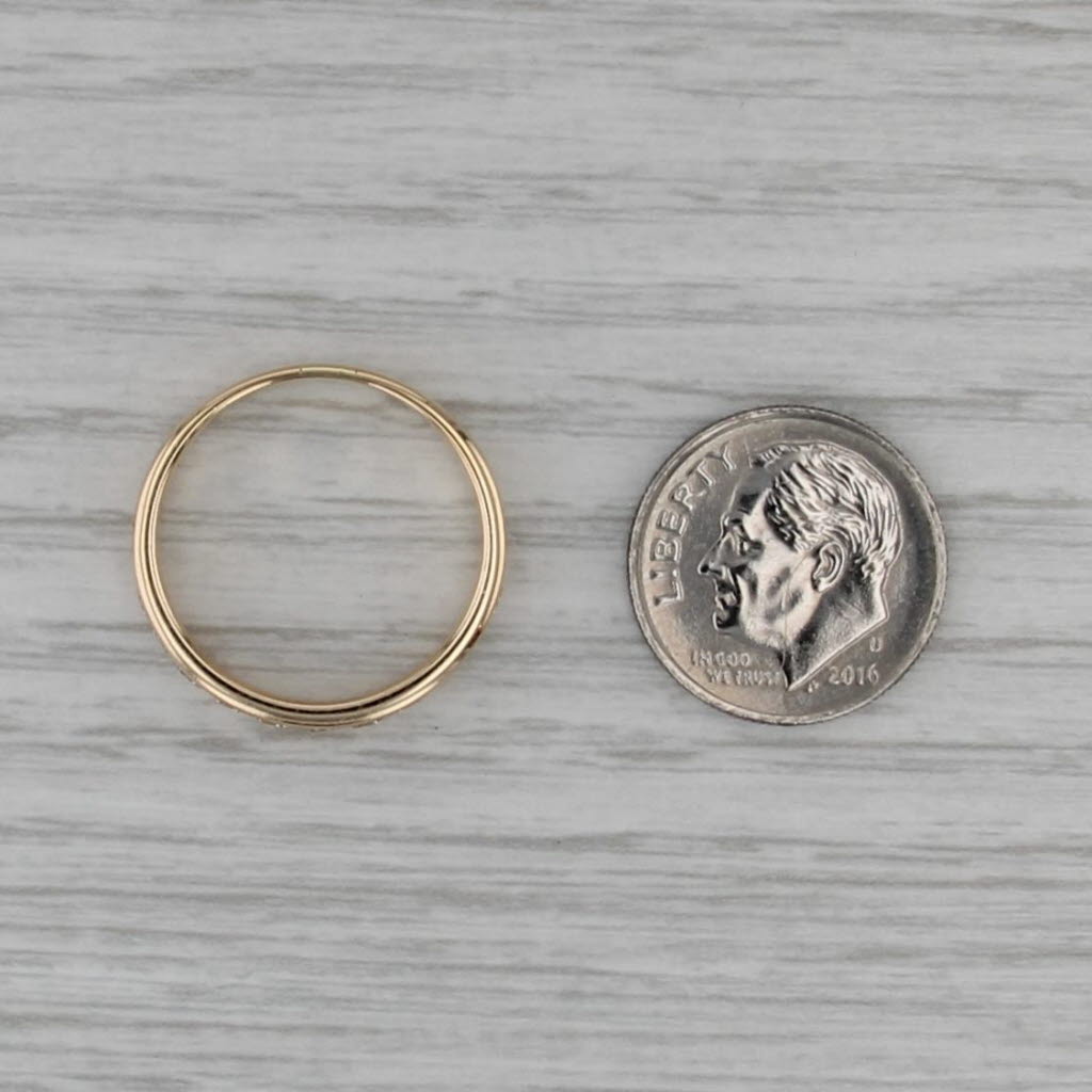 0.80ctw Diamond Wedding Band 14k Yellow Gold Size 7.5 Stackable Anniversary Ring