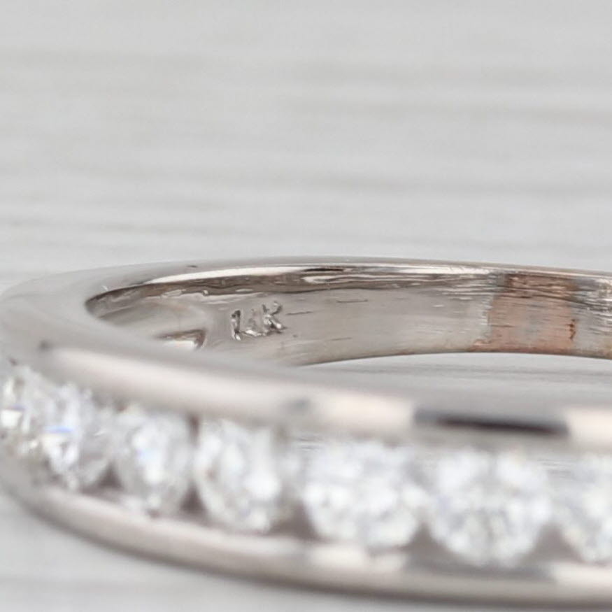 0.30ctw Diamond Wedding Band 14k White Gold Size 7.25 Stackable Ring