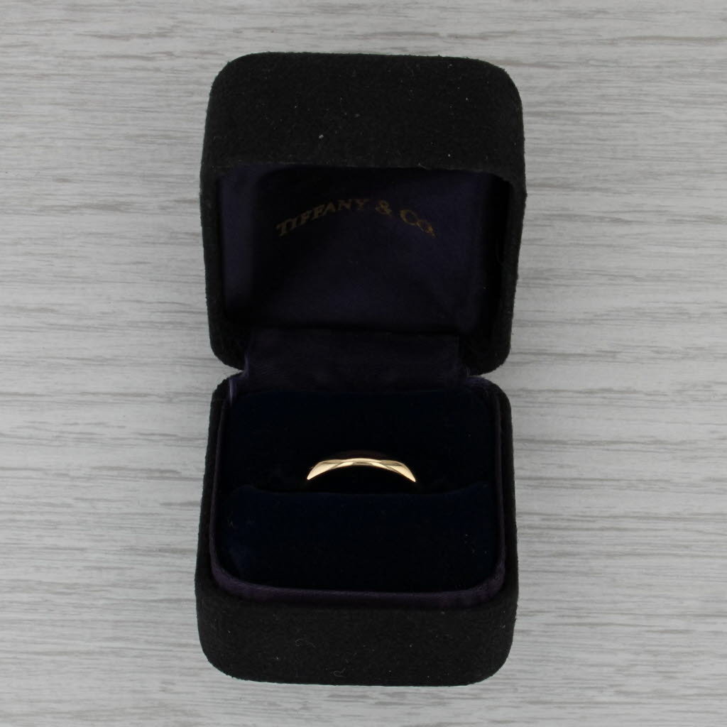 Tiffany & Co Women's Wedding Band 18k Yellow Gold Ring Stackable Size 6 w/ Box