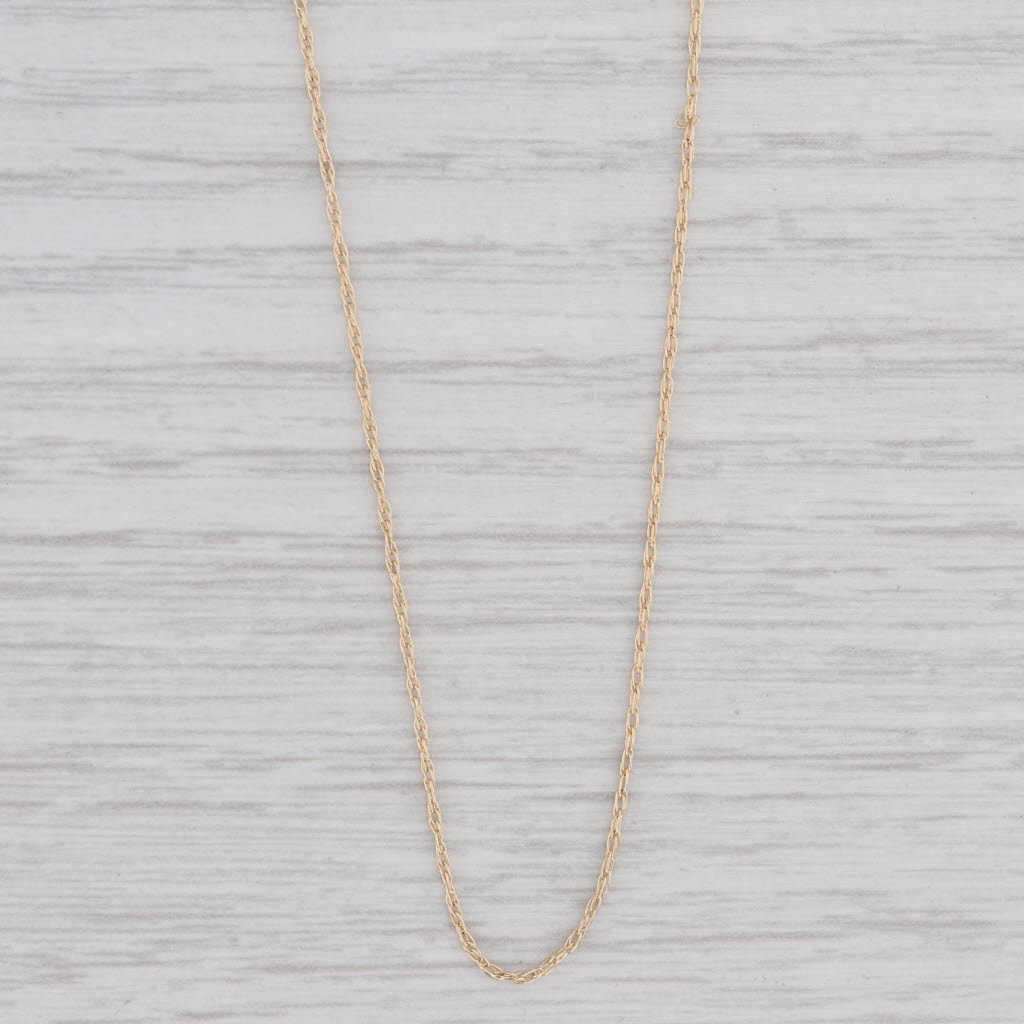 Light Gray Rope Chain Necklace 14k Yellow Gold 18.5" 0.8mm