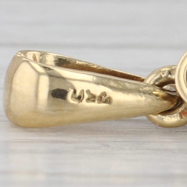 2.85ct Pear Yellow Topaz Diamond Teardrop Pendant 18k Yellow Gold