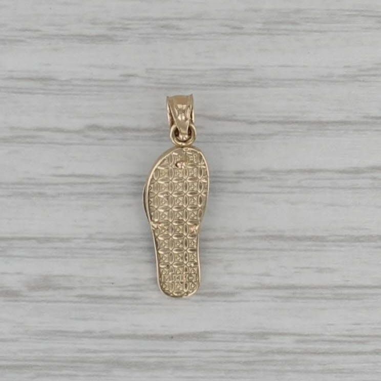 Lab Created Opal Flip Flop Pendant 14k White Yellow Gold