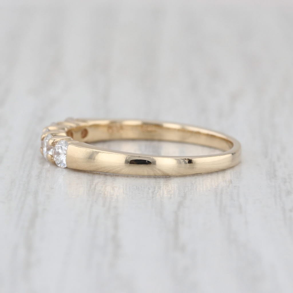 0.40ctw Diamond Wedding Band Stackable Ring 14k Yellow Gold Size 7