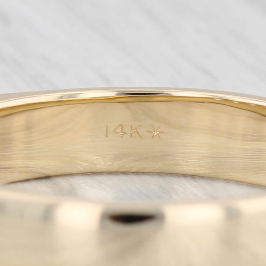 Light Gray 0.50ctw Diamond Men's Wedding Band 14k Yellow Gold Size 11 Ring