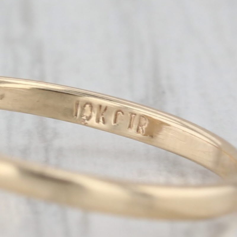 0.16ctw Ruby Diamond Ring 10k Yellow Gold Size 5.75