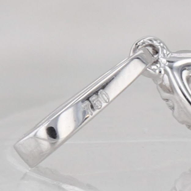 0.50ctw Diamond Treble Clef Pendant 18k White Gold Music Themed