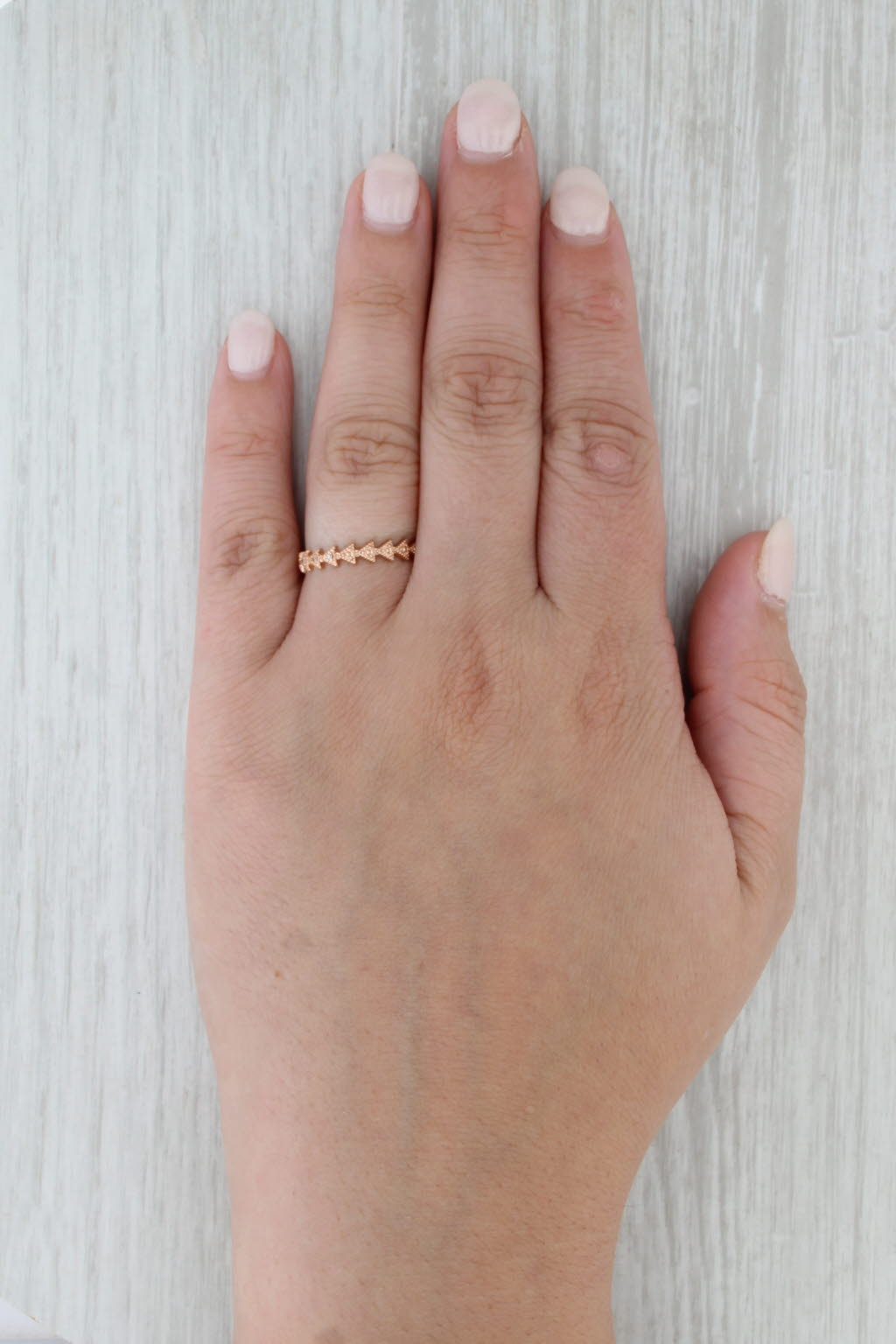 Diamond Eternity Band 14k Rose Gold Size 7 Stackable Wedding Ring