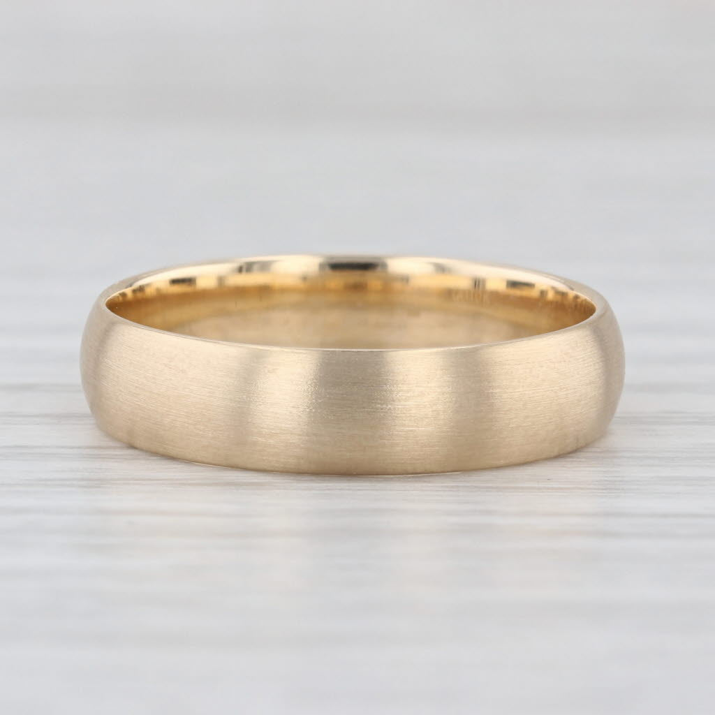 New Brushed Gold Wedding Band 10k Yellow Gold Size 8 Ring Stackable