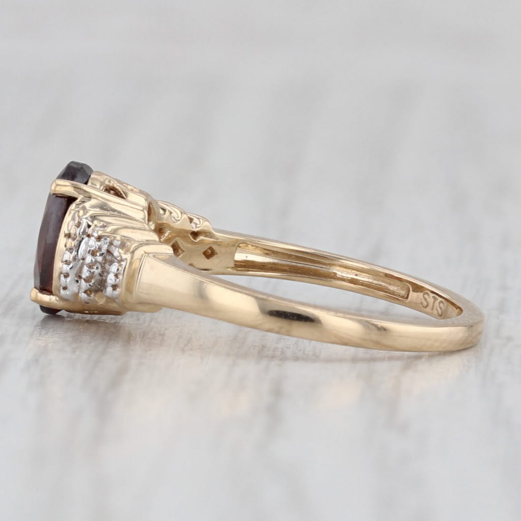 Light Gray 1.90ctw Brown Zircon Diamond Ring 14k Yellow Gold Size 6