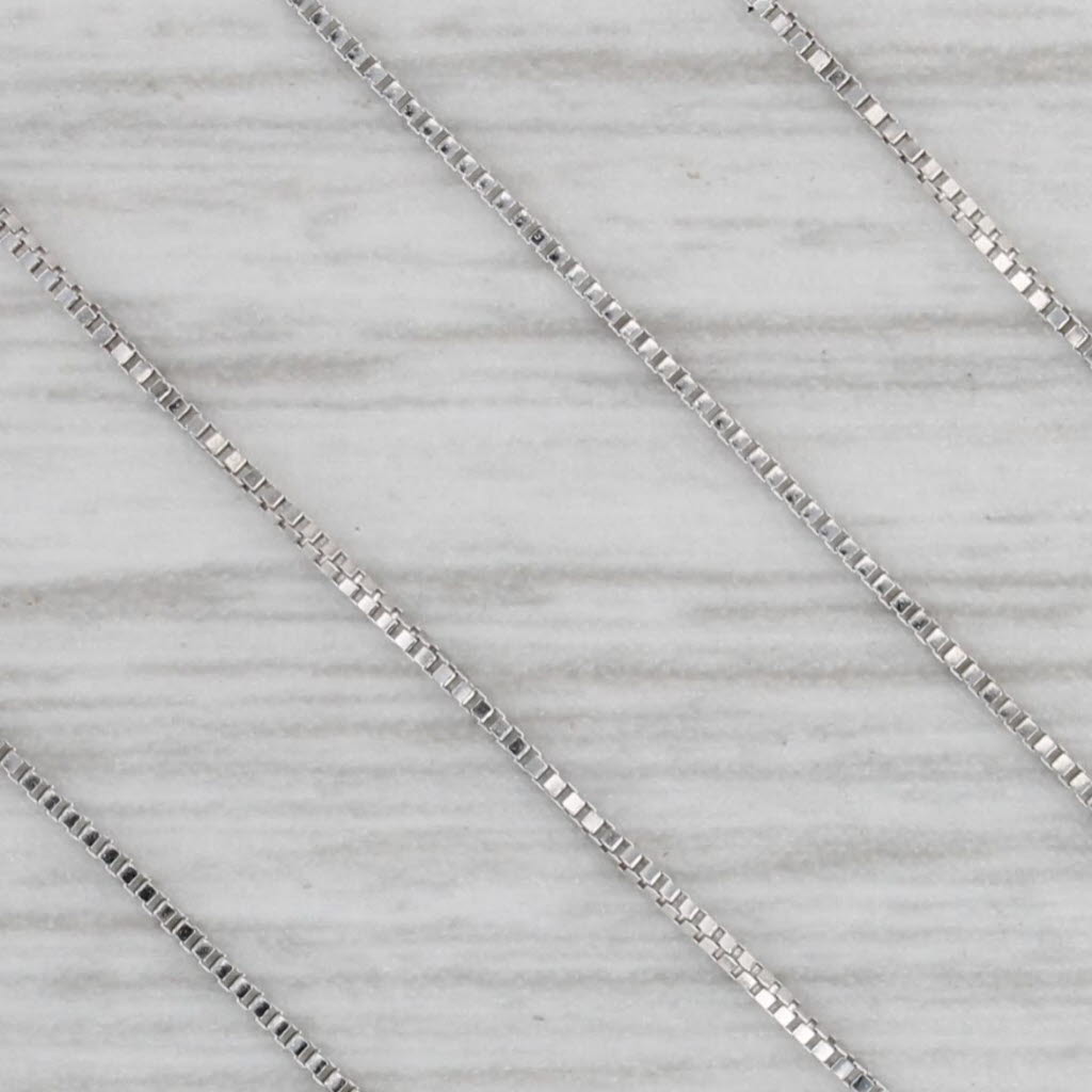 Gray 0.15ctw Dancing Diamond Halo Pendant Necklace 10k White Gold 18.5" Box Chain