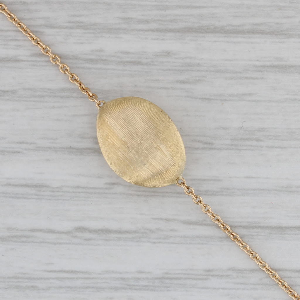 Gray Marco Bicego Siviglia Brushed Oval Cable Chain Bracelet 18k Yellow Gold 6.5-8"