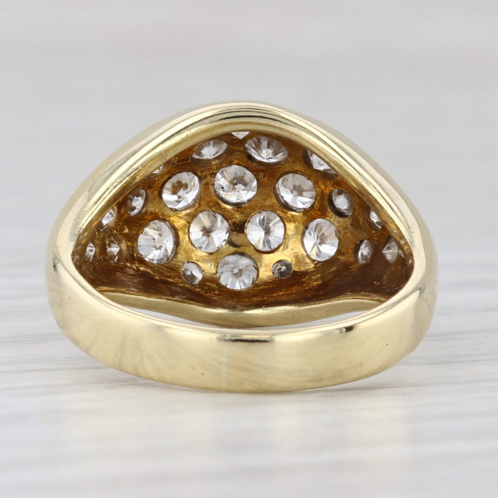 1.63ctw Diamond Cluster Ring 18k Yellow Gold Size 5.75