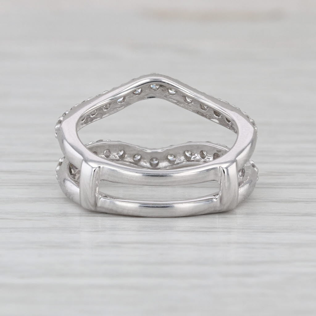 1.46ctw Diamond Ring Jacket 14k White Gold Bridal Wedding Band Enhancer Guard