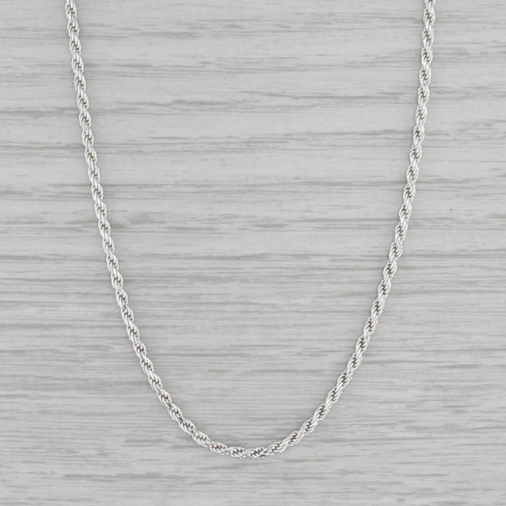 Rope Chain Necklace Sterling Silver 30" 1.8mm