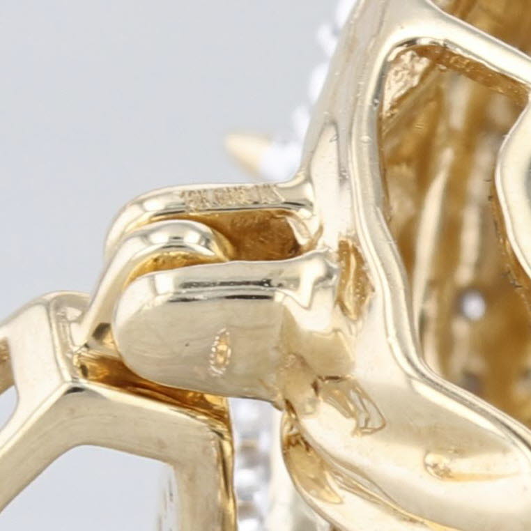 1.20ctw Diamond Jesus Crown of Thorns Pendant 10k Yellow Gold Large Statement