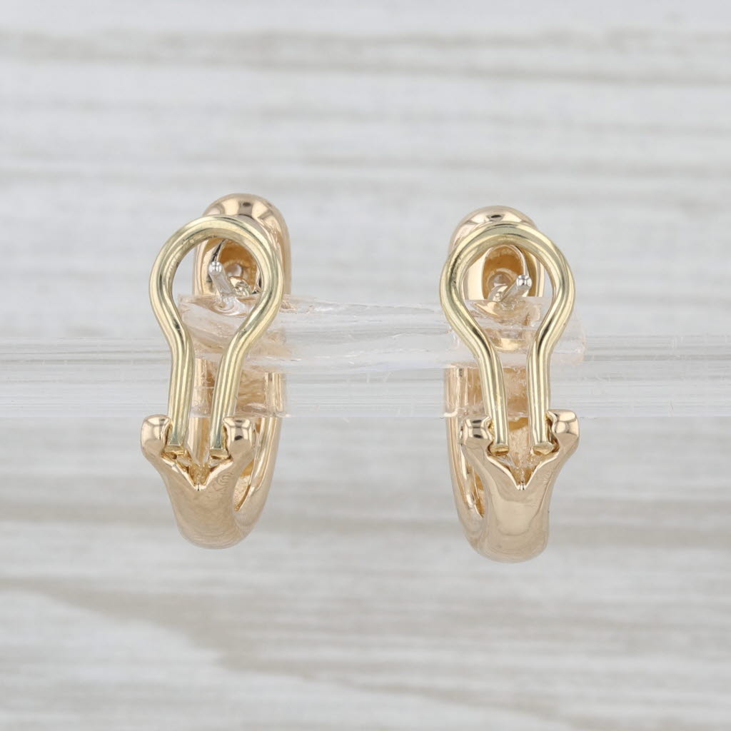 0.25ctw Diamond Dots J-Hook Earrings 14k Yellow Gold Omega Backs
