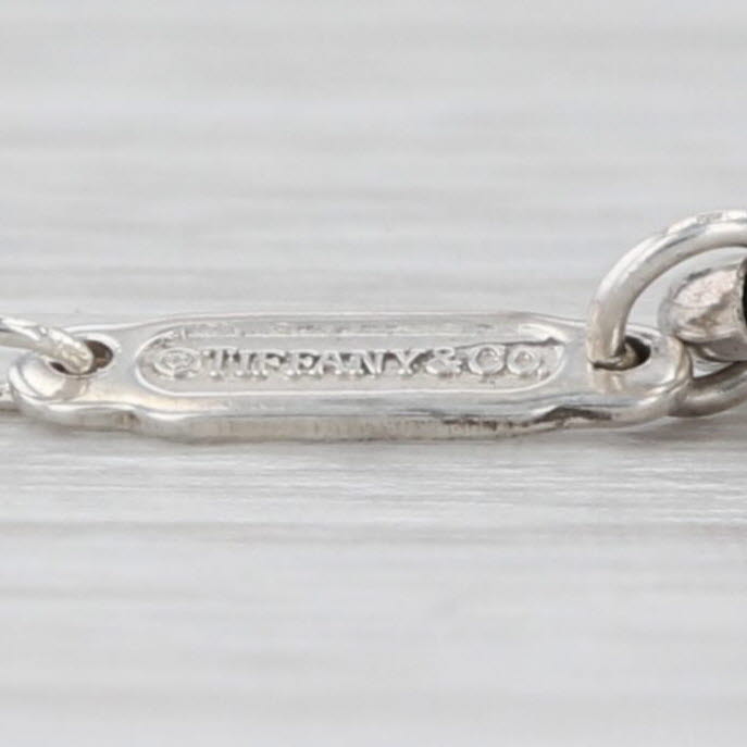 Tiffany Blue Hearts Return ID Pendant Necklace w/ Box Sterling Silver 17.75"