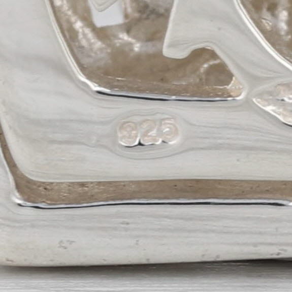 Slane & Slane Large Basketweave Heart Pendant Sterling Silver Enhancer Clip Bail