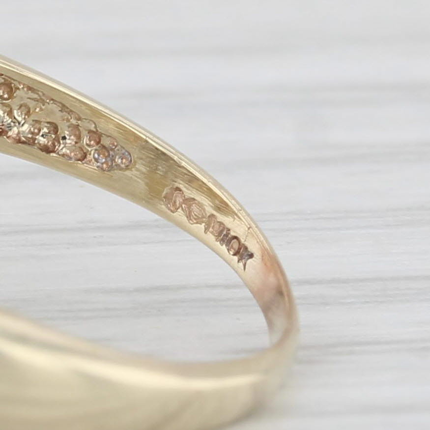 Light Gray Diamond Cluster Ring 10k Yellow Gold Size 6