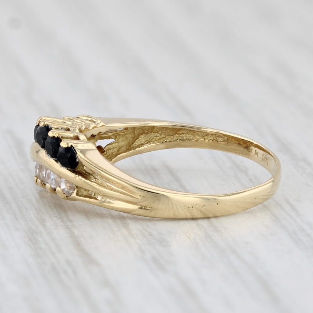 Light Gray Richard Klein Onyx Cubic Zirconia Ring 10k Yellow Gold Size 6 Contoured Band